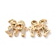 Brass Micro Pave Clear Cubic Zirconia Links Connectors(ZIRC-Z018-16G)-2