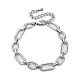 304 Stainless Steel Oval Link Chain Bracelets for Men Women(BJEW-G725-11P)-4