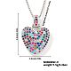 Brass Pave Colorful Cubic Zirconia Pendant Box Chain Necklaces(NU0575-43)-1