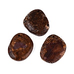 Natural Tree Bark Agate Pendants, Nuggets Charms, 41~44x37~39x9~12mm, Hole: 2mm(G-Q606-18)