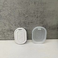 DIY Pendant Silicone Molds, Resin Casting Molds, for UV Resin, Epoxy Resin Craft Making, White, Oval, 69x54x11mm, Hole: 11.5x2mm(SIL-M015-02C)