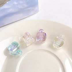 Acrylic Pendants, Bag Charms, Mixed Color, 19.6x18.3x18.1mm, Hole: 3.5mm(OACR-I005-03)