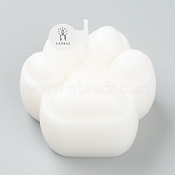 Cat Paw Shaped Aromatherapy Smokeless Candles, with Box, for Wedding, Party, Votives, Oil Burners and Christmas Decorations, White, 6.4x6.8x4cm(DIY-C001-05B)