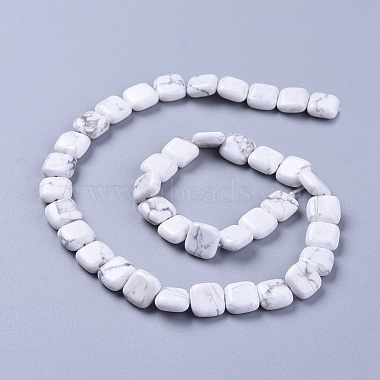 10mm Square Howlite Beads