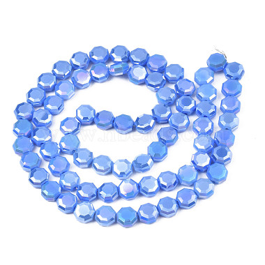 Electroplate Opaque Solid Color Glass Beads Strands(EGLA-N002-27-A04)-2
