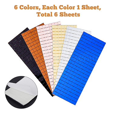 6Pcs 6 Colors Self Adhesive Acrylic Cabochons(DIY-FH0005-13)-3