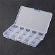 Stationary 15 Compartments Rectangle Plastic Bead Storage Containers(X-CON-M005-02)-2