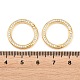 Brass Micro Pave Clear Cubic Zirconia Spring Gate Rings(KK-H292-06G)-3
