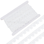 15.6 Yards Polyester Lace Trim, Lace Ribbon, Clothes Accessories, White, 7/8 inch(22mm)(OCOR-FG0002-78A)