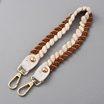 Woolen Braided Bag Straps, with Zinc Alloy Swivel Clasp, for Bag Accessories, Sienna, 43cm(FIND-WH0152-085B-03)