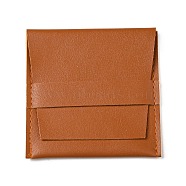 Square PU Leather Jewelry Flip Pouches, for Earrings, Bracelets, Necklaces Packaging, Dark Red, 8x8cm(PAAG-PW0007-11I)