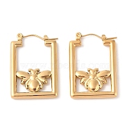 304 Stainless Steel Earrings, for Women, PVD Vacuum Plating, Bees, Golden, 30x3.1mm(EJEW-S227-27G)