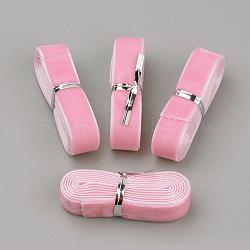 5/8 inch Single Face Velvet Ribbon, Pearl Pink, 5/8 inch(16mm), about 1.094yards/bundle(1m/bundle)(OCOR-R069-16mm-036)