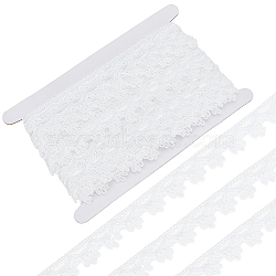 15.6 Yards Polyester Lace Trim, Lace Ribbon, Clothes Accessories, White, 7/8 inch(22mm)(OCOR-FG0002-78A)