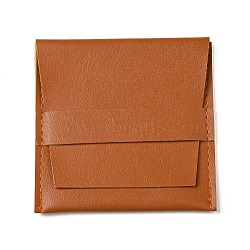 Square PU Leather Jewelry Flip Pouches, for Earrings, Bracelets, Necklaces Packaging, Dark Red, 8x8cm(PAAG-PW0007-11I)