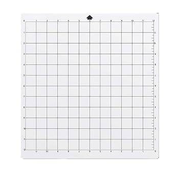 Square PVC Cutting Mat, Cutting Board, for Craft Art, White, 35.6x33cm