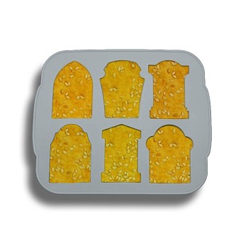 Halloween Theme Tombstone Silicone Mold, Ice Cube Mold, with Lid, Gray, 215x180x40mm