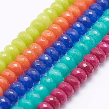 8mm Mixed Color Abacus Malaysia Jade Beads