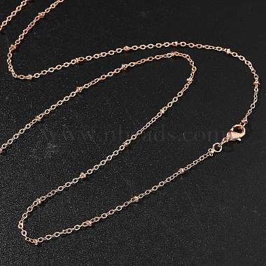 2mm Rack Plating Brass Satellite Chain Necklaces for Women Men(MAK-L044-11RG)-3