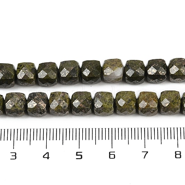 nat&uuml;rliche Epidot mit Pyrit Perlen Str&auml;nge(G-H078-C41-6mm)-5