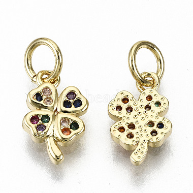 Brass Micro Pave Colorful Cubic Zirconia Charms(ZIRC-S067-161-NF)-2
