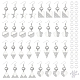 16 paires 8 styles de boucles d'oreilles pendantes en forme de dôme en verre vierge(EJEW-AB00007)-1