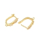 Brass Micro Pave Cubic Zirconia Hoop Earring Findings(CU-CBAB5B4-01G)-2