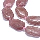 perles fraise naturelle de quartz brins(G-O179-F10)-3