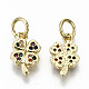 Brass Micro Pave Colorful Cubic Zirconia Charms(ZIRC-S067-161-NF)-2