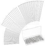 400Pcs 304 Stainless Steel Ball Head Pins & Eye Pins & Flat Head Pins, Stainless Steel Color, 50~70x0.5~0.7mm(STAS-PH0006-50)