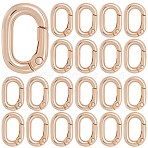 18Pcs Alloy Spring Gate Rings, Oval, Light Gold, 6 Gauge, 21x14x4mm(FIND-SP0001-42)