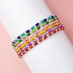 6Pcs Glass Seed Beads Stretch Bracelets for Women, Round, Mixed Color, Beads: 2~3.5x3mm, Inner Diameter: 2.13 inch(5.4cm)(BJEW-MZ00277)