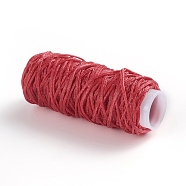 Waxed Polyester Cord, for Jewelry Making, FireBrick, 0.8mm, about 30m/roll(YC-WH0007-03B-03)
