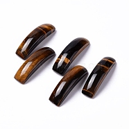 Natural Tiger Eye Connector Charms, Arch Links, 36.5~37.5x9.5~10x7mm, Hole: 1mm(G-C015-01A)