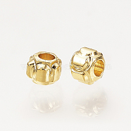 Brass Spacer Beads, Nickel Free, Real 18K Gold Plated, Lantern, 3x2.5mm, Hole: 1mm(KK-Q735-289G)