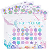 Paper Self Adhesive Reward Stickers, Potty Training Decals for Classroom Students, Kids, Round Shape, Shell Shape, 101~255x99~255x0.2~0.3mm(DIY-WH0488-30C)