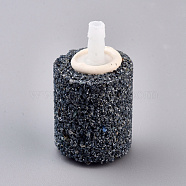 Cylinder Bubble Diffuser Airstones, for Aquarium Fish Tank Pump, Black, 51.5x28.5mm, Hole: 4mm(FIND-WH0052-69A)
