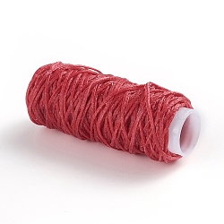 Waxed Polyester Cord, for Jewelry Making, FireBrick, 0.8mm, about 30m/roll(YC-WH0007-03B-03)