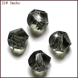 K9 Glass, Imitation Austrian Crystal Beads, Grade AAA, Faceted, Polygon, Gray, 10mm, Hole: 0.9~1mm(SWAR-F085-10mm-21)