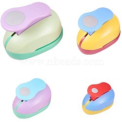 Embossing DIY Paper Printing Card Cutter, Flat Round, Random Single Color or Random Mixed Color, 5.15~9.8x3.2~5.8x4.4~6.9cm, Flat Round: 0.8~3.8cm, 4pcs/set(PH-DIY-G005-49)