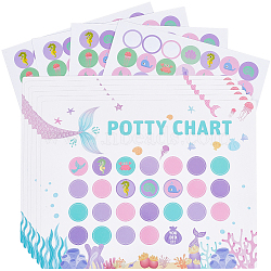 Paper Self Adhesive Reward Stickers, Potty Training Decals for Classroom Students, Kids, Round Shape, Shell Shape, 101~255x99~255x0.2~0.3mm(DIY-WH0488-30C)