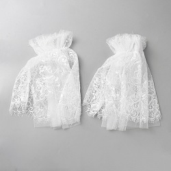 Wedding Polyester Lace Sleeves, for Women, White, 275x230x6mm(AJEW-WH0661-72)