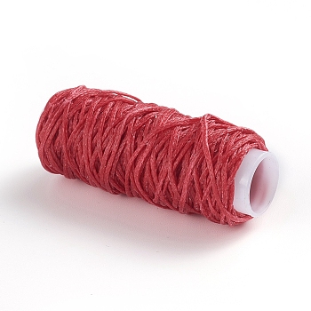 Waxed Polyester Cord, for Jewelry Making, FireBrick, 0.8mm, about 30m/roll