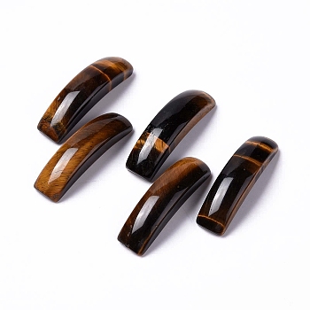 Natural Tiger Eye Connector Charms, Arch Links, 36.5~37.5x9.5~10x7mm, Hole: 1mm