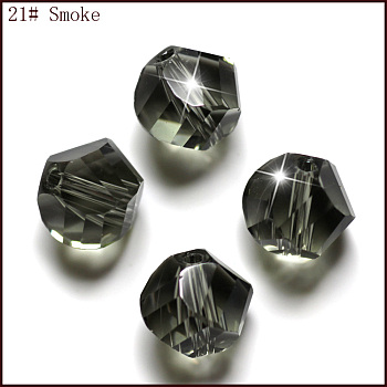 Imitation Austrian Crystal Beads, Grade AAA, Faceted, Polygon, Gray, 10mm, Hole: 0.9~1mm