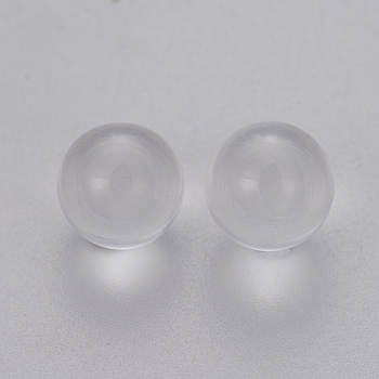 perles de cristal de quartz naturel, perles de cristal de roche, sphère de pierres précieuses, arrondir, pas de trous / non percés, 10~11 mm