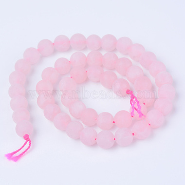 Chapelets de perles en quartz rose naturel(X-G-Q462-8mm-11)-2