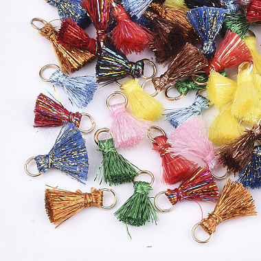 Golden Mixed Color Polyester Pendants