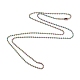 Placage ionique (ip) 304 colliers de chaîne à billes en acier inoxydable(NJEW-L149-B02-M)-2