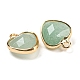 Natural Green Aventurine Faceted Heart Charms(G-Q006-07G-07)-2